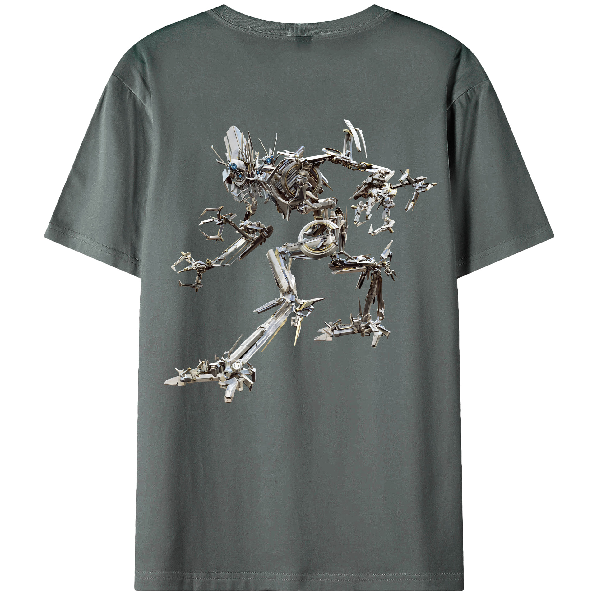 （画像用） Transformers トランスフォーマー 綿100％ メンズ半袖Tシャツ（バックプリント） 通気性